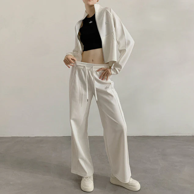 CROPPED ZIP LOUNGE SET