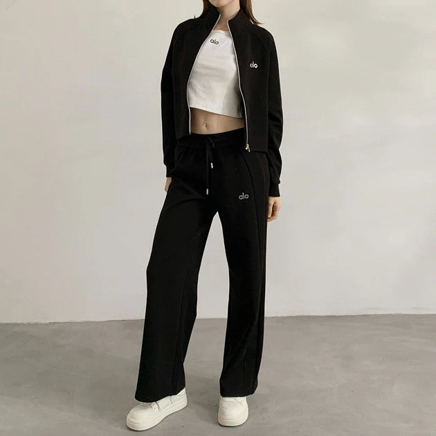 CROPPED ZIP LOUNGE SET