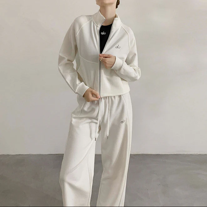 CROPPED ZIP LOUNGE SET