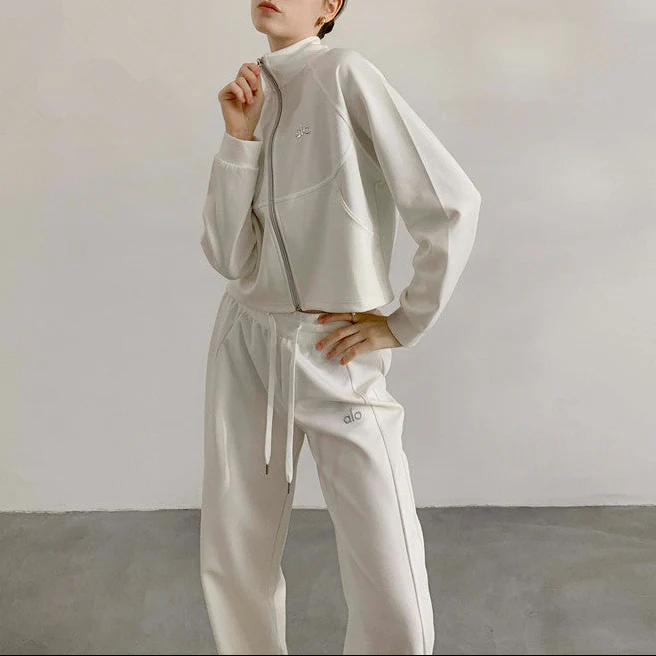 CROPPED ZIP LOUNGE SET