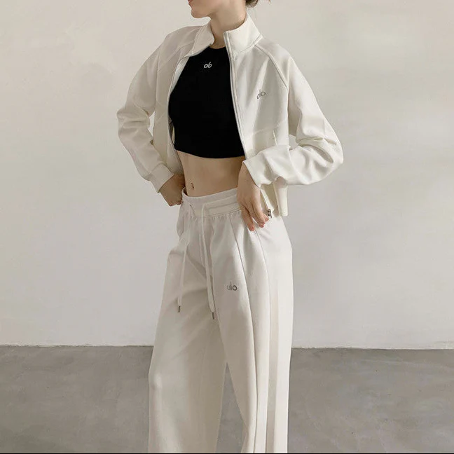 CROPPED ZIP LOUNGE SET